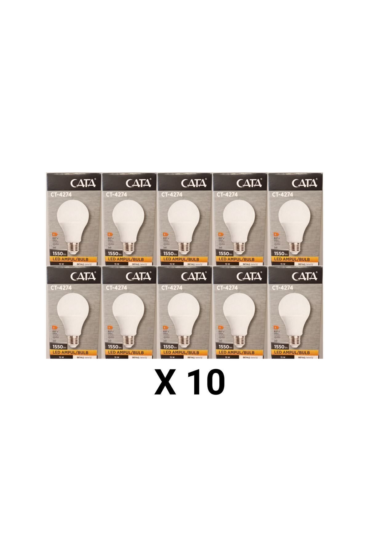CT-4274 LED AMPÜL / 15W / 6400K BEYAZ IŞIK / 10 ADET