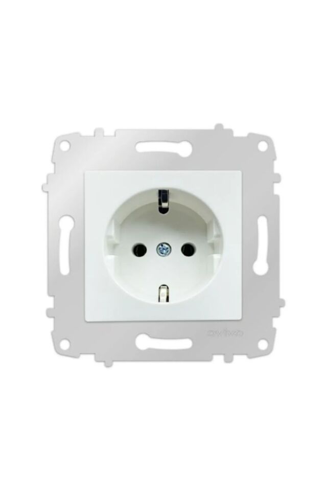 Ovivo beyaz topraklı priz ÇERÇEVESİZ