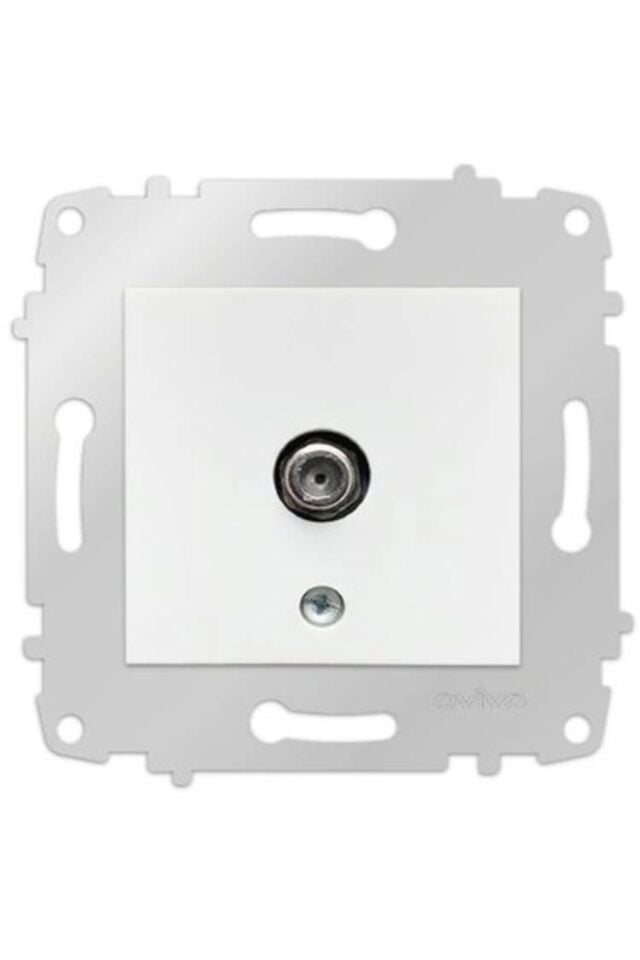 OVİVO Grano Beyaz Tv Uydu Prizi (Çerçevesiz)