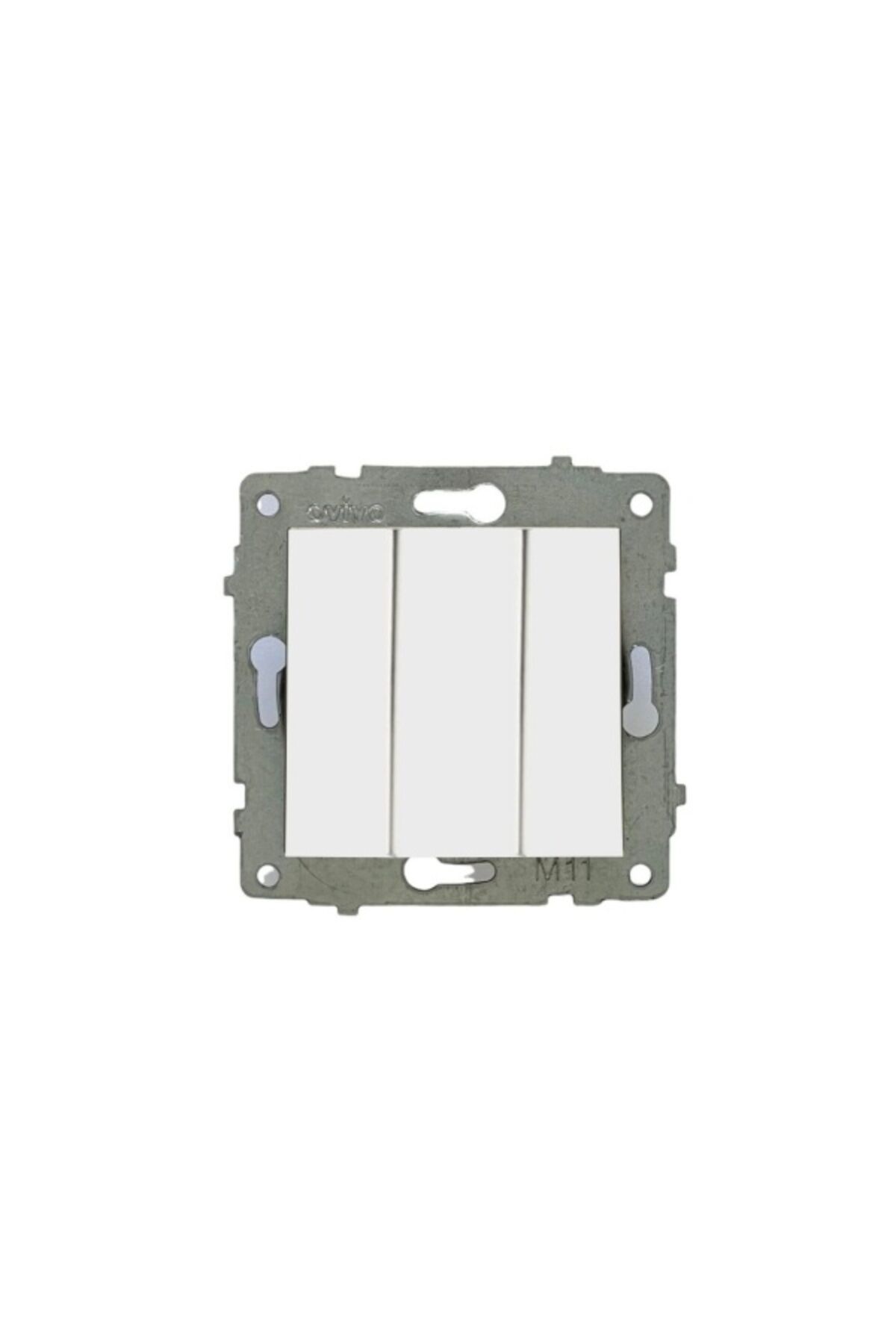 Ovivo Grano Beyaz Üçlü Anahtar Çerçeve Hariçtir