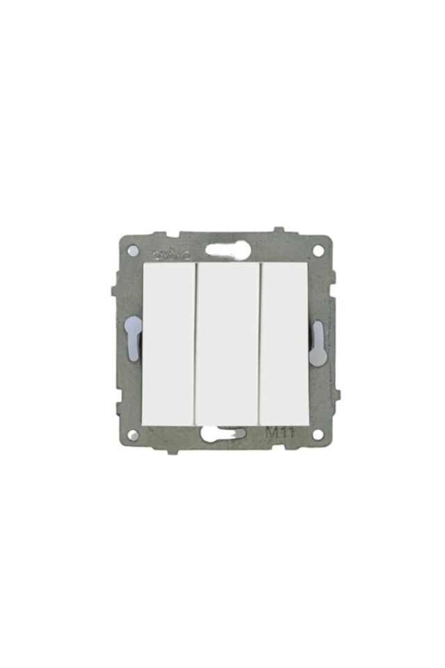 Ovivo Grano Beyaz Üçlü Anahtar Çerçeve Hariçtir