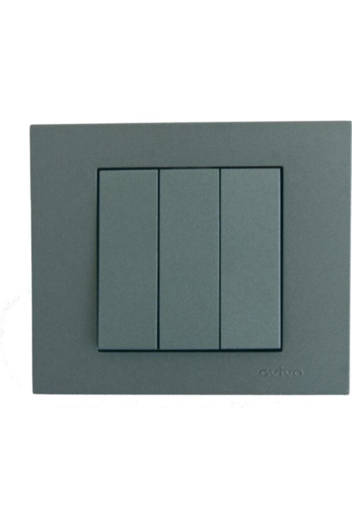OVİVO Grano Füme Üçlü Anahtar