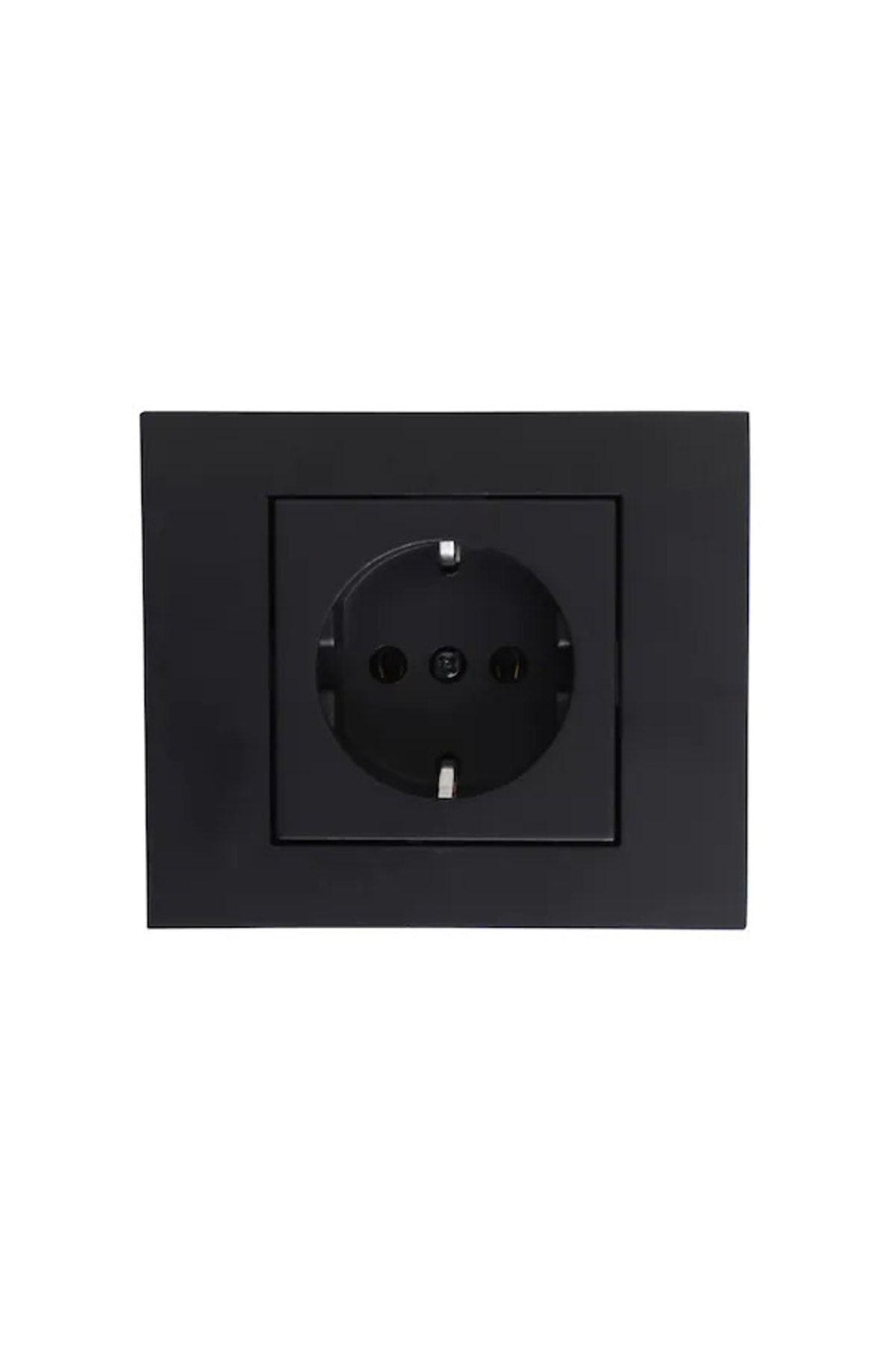Ovivo Grano Siyah Topraklı Priz Çerçeve Dahil