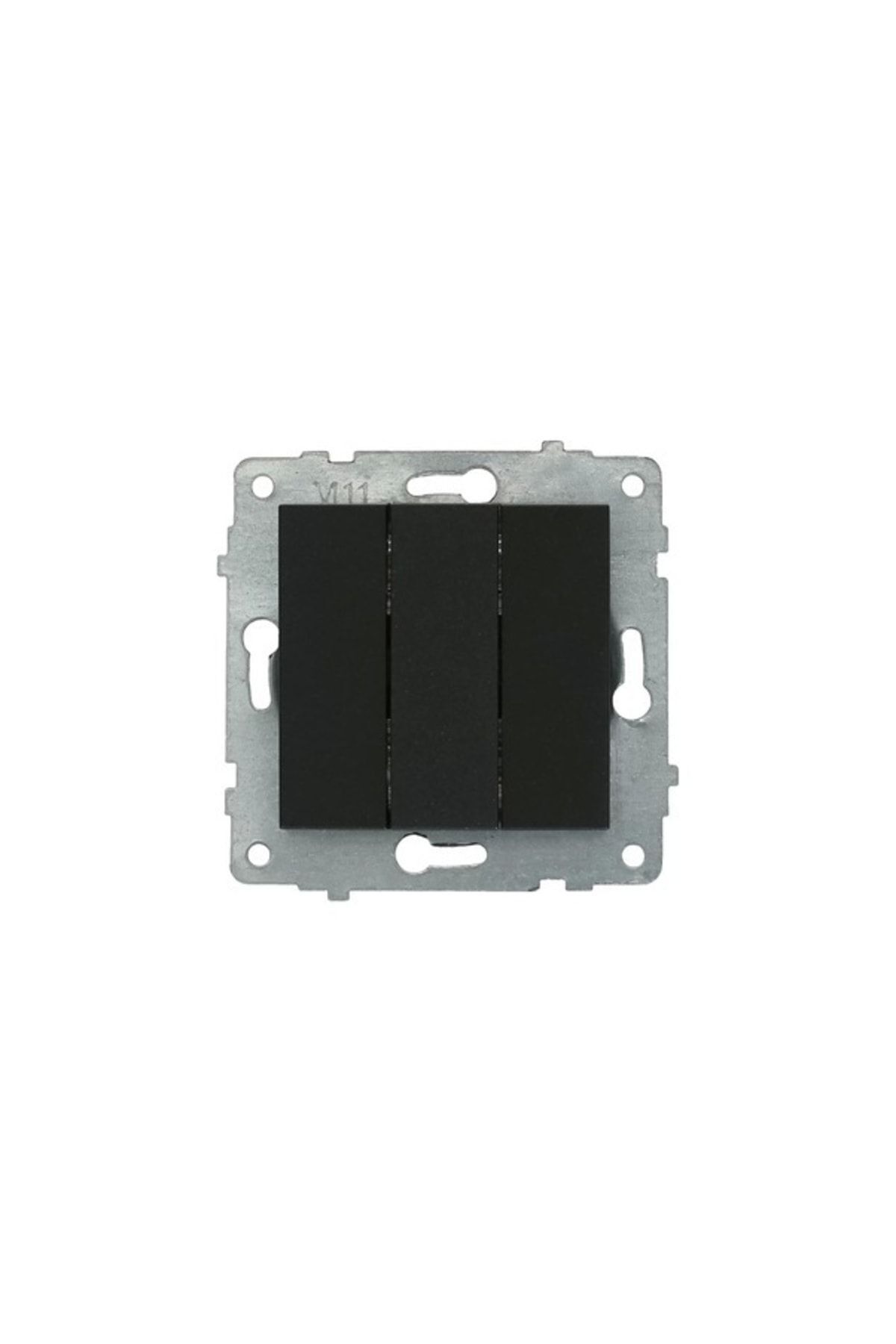 Ovivo Grano Siyah Üçlü Anahtar Çerçevesiz