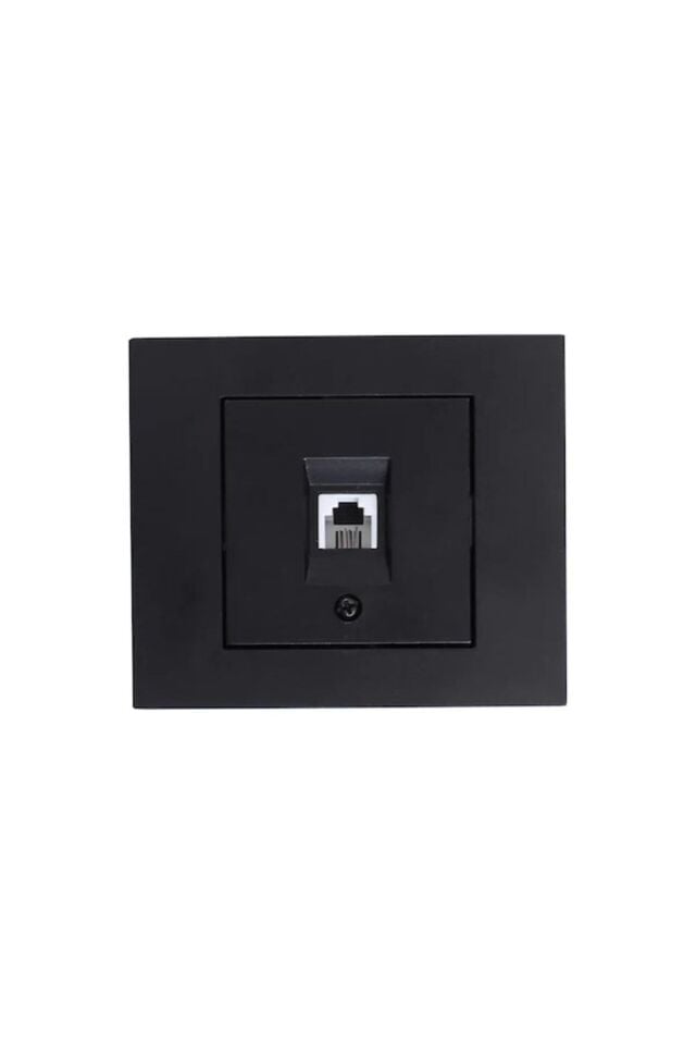 Ovivo Grano Siyah Nümeris Telefon Prizi Çerçeve Dahil