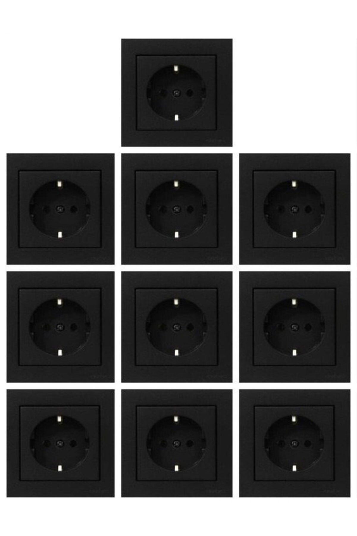 Ovivo Grano Siyah Topraklı Priz 10 Lu Ekonomik Paket