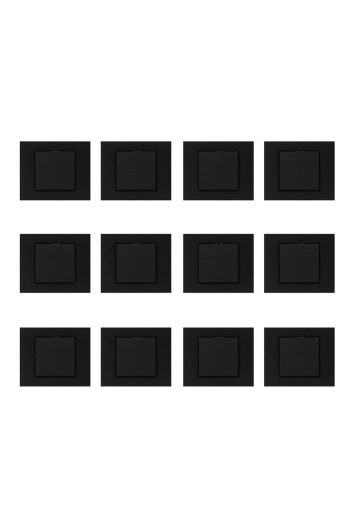 Ovivo Grano Siyah Anahtar 12 Li Ekonomik Paket Çerçeve Dahil Tam Takım