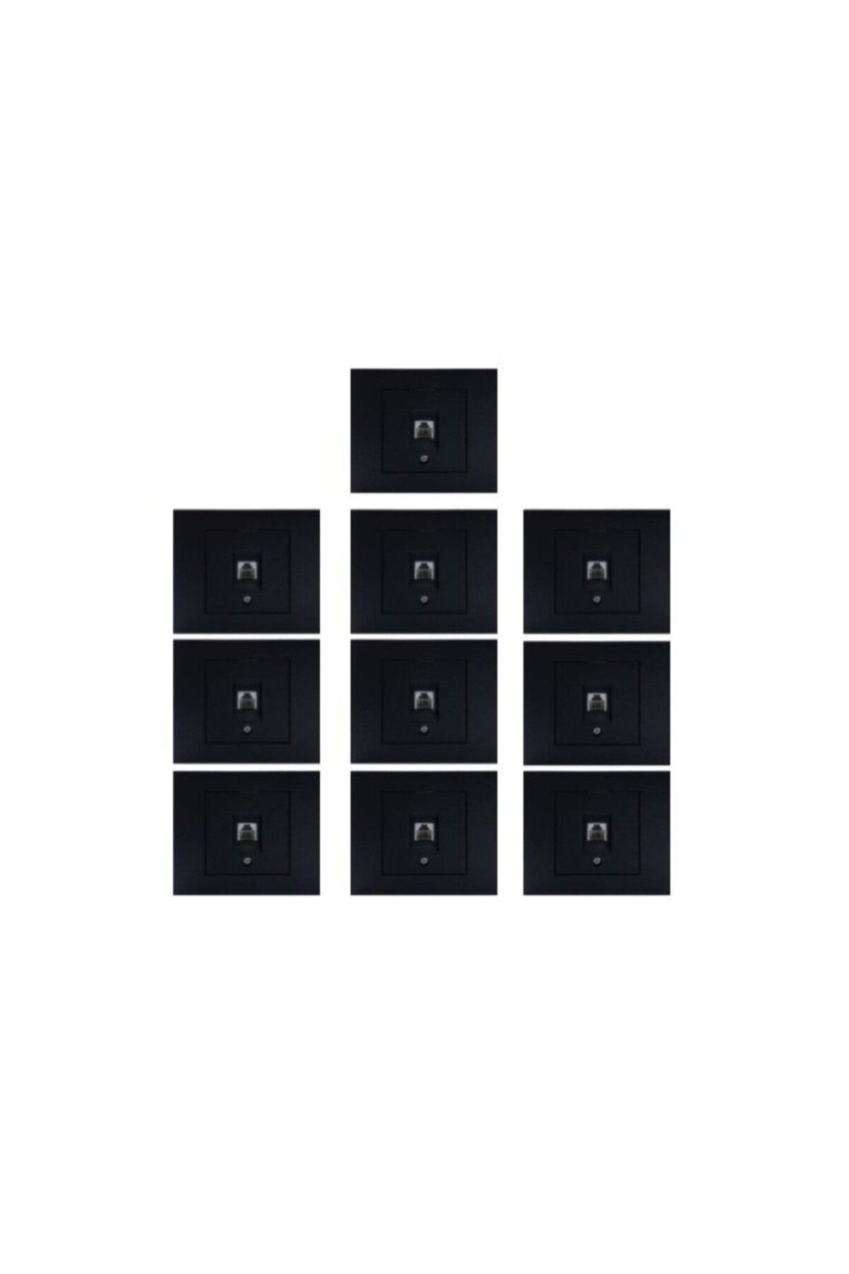 Grano Siyah Telefon Prizi 10'lu Paket (çerçeve Dahil)