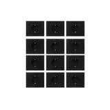 Ovivo Grano Metalik Siyah Topraklı Priz Çerçeve 12 Adet