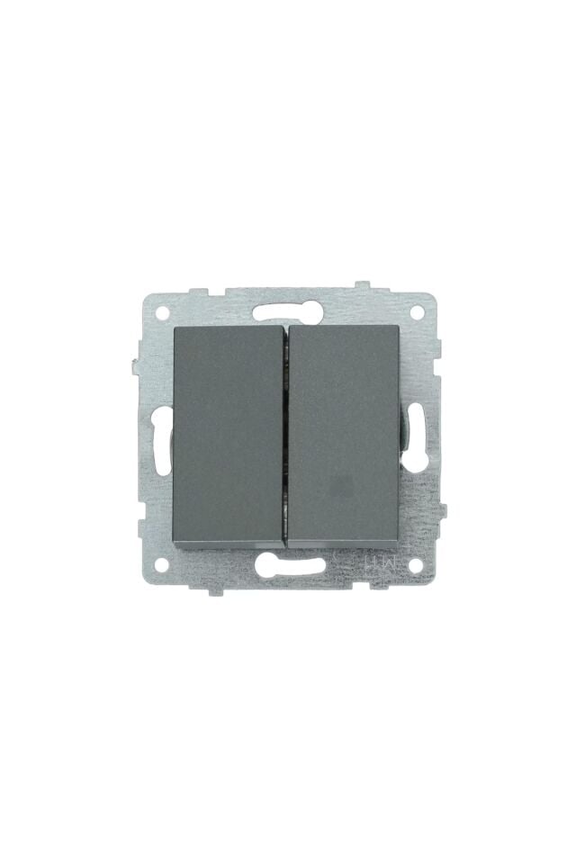 OVİVO GRANO FÜME KOMÜTATÖR (2 Lİ ANAHTAR) 10 LU EKONOMİK PAKET ÇERÇEVE DAHİL