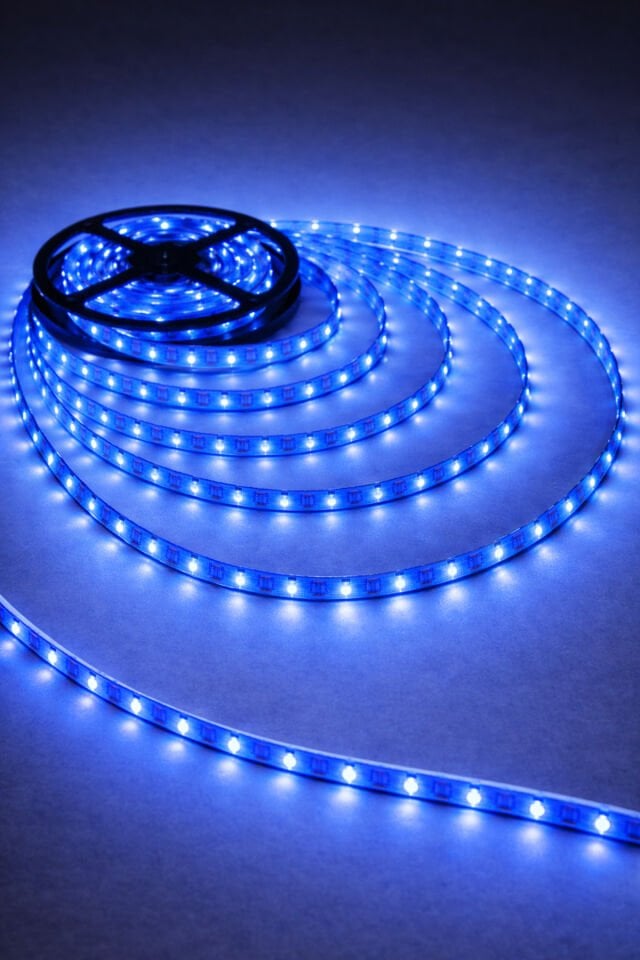 CT-4484 10Çipli Şerit Led Mavi Işık ◆ İç Mekan ◆ Yüksek Lümen ◆ Ekstra Kalın PCB ◆ 5 m ( TRAFOSUZ )