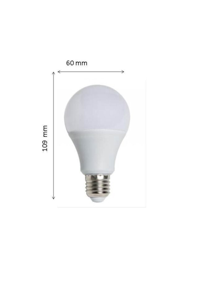 -4277 9w Led Ampul E-27 Duylu Beyaz 10 Adet