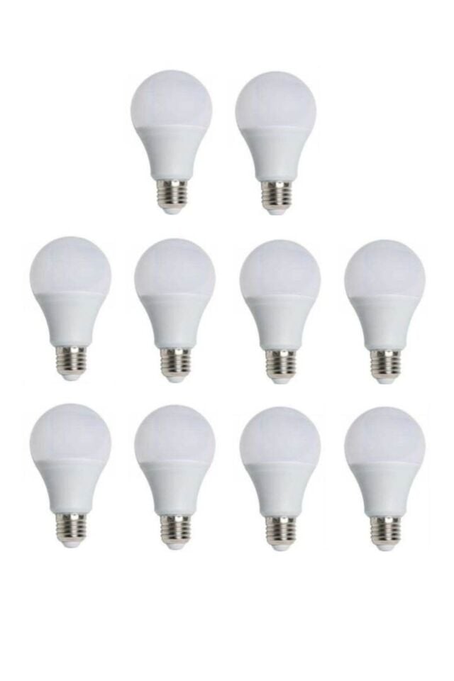 -4277 9w Led Ampul E-27 Duylu Beyaz 10 Adet